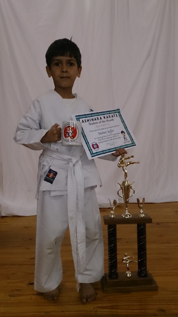 Mahier Jaffer - Ashihara Karate Student of the Month
