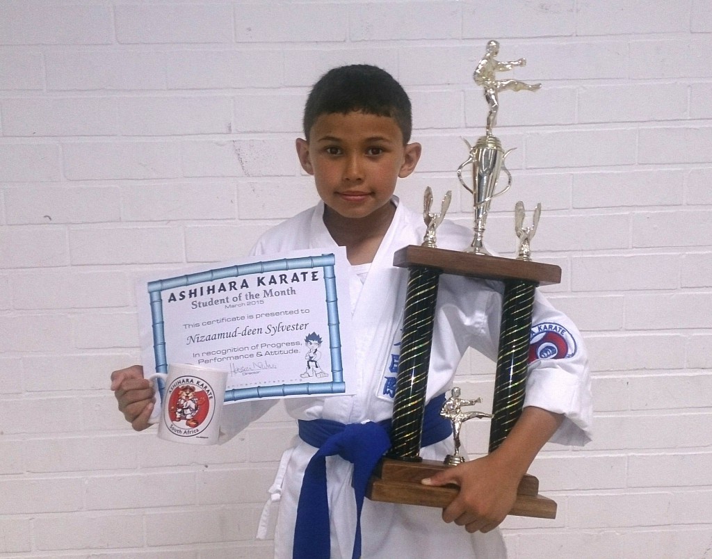 Nizaamud-deen Sylvester - Ashihara Karate student of the Month
