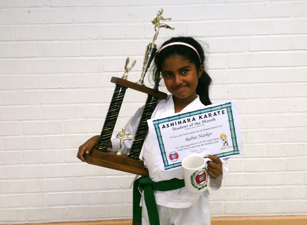 Rabia Narker - Ashihara Karate student of the Month
